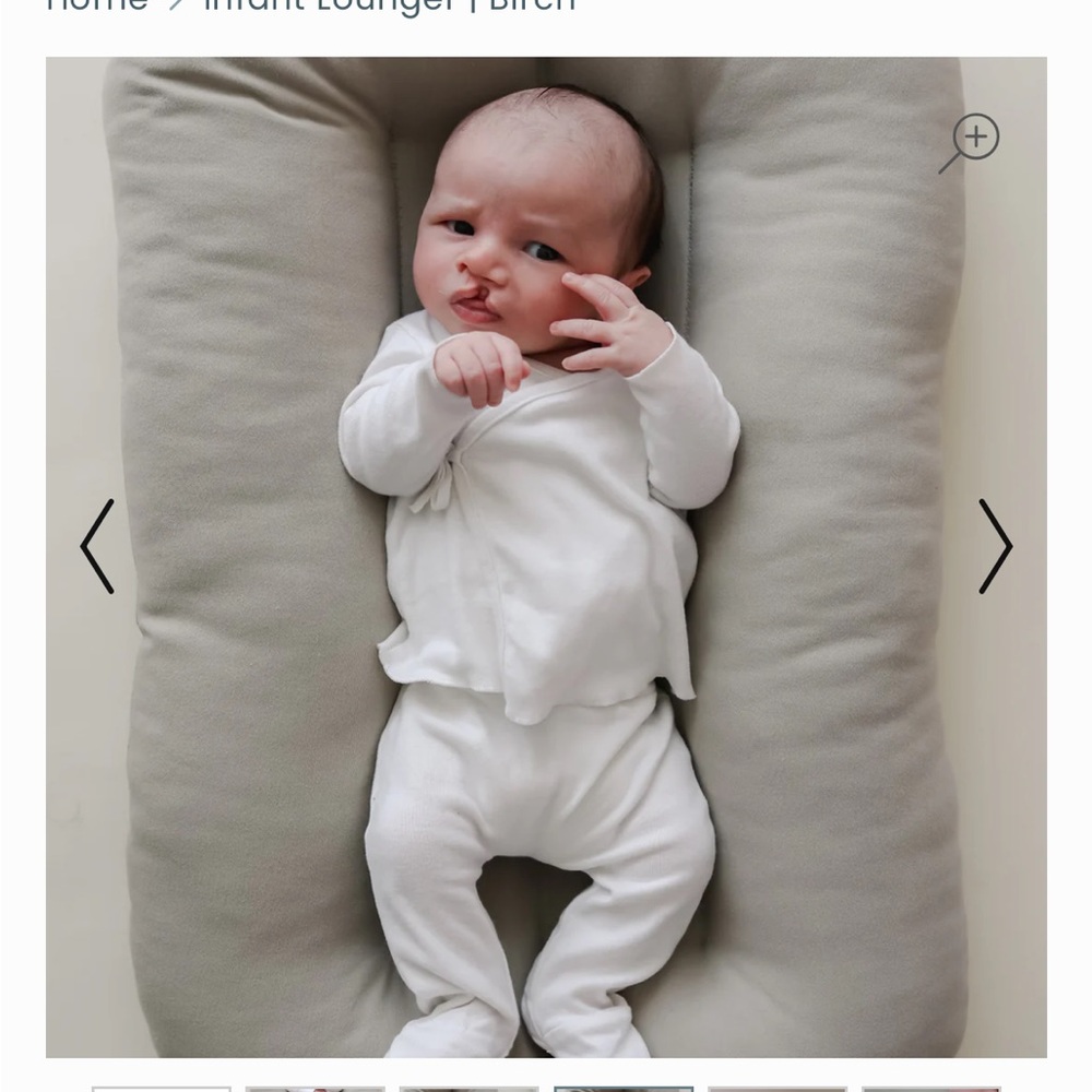 Cozy Infant Lounger in Soft Gray